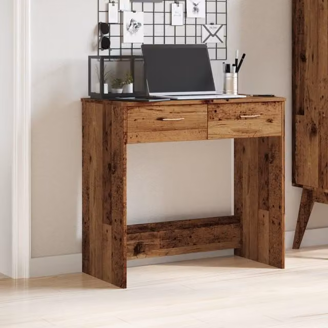 Escritorio de madera moderno vidaxl color marrón An/P/Al: 80 x 40 x 75 cm