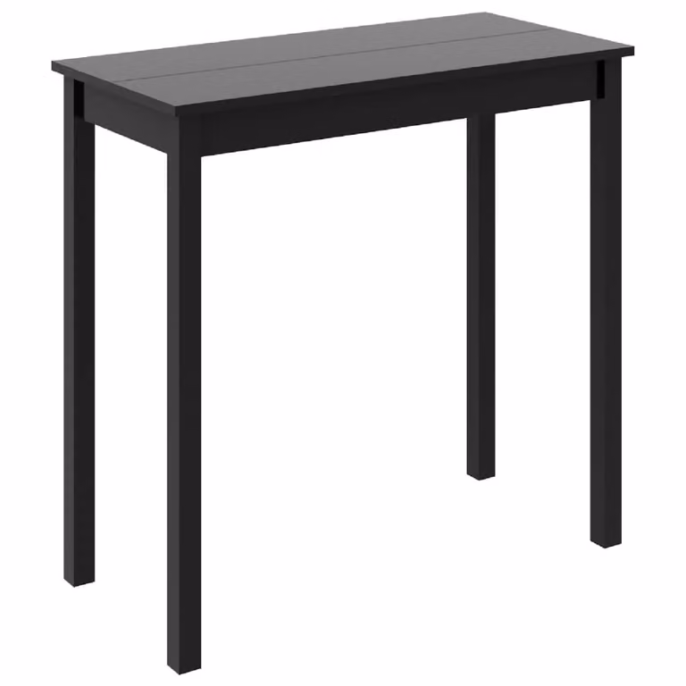 Mesa alta Syfax negra de MDF con acabado mate y diseño moderno An/P/Al: 115 x 55 x 107 cm