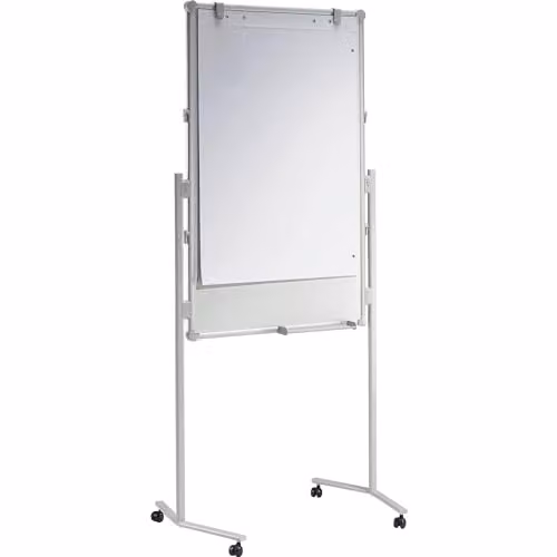 Panel de moderación MAULpro ajustable con ruedas en azul y blanco