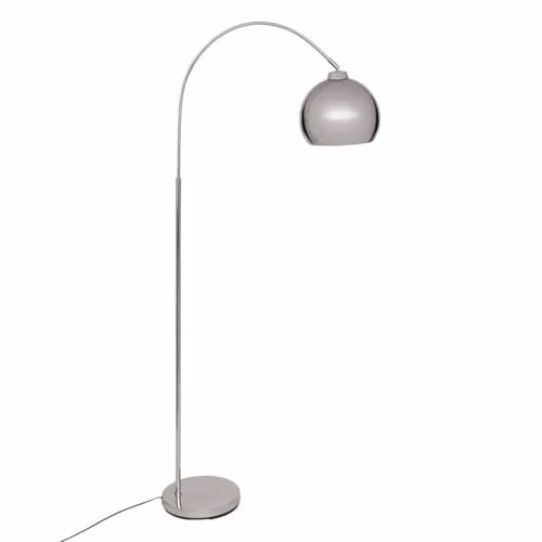 Lámpara de pie de arco Floris de Atmosphera en color plata, Altura: 177 cm
