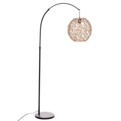Lámpara de arco Raahe de Atmosphera en color beige y negro con bombilla incluida