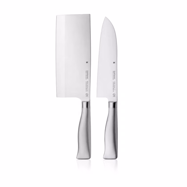 Juego de 2 cuchillos Grand Gourmet para cocina asiática WMF de acero inoxidable color plata