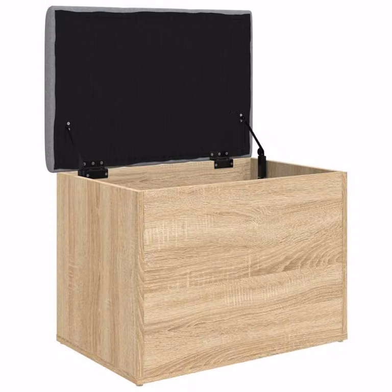 vidaXL Banco de almacenaje moderno en madera de ingeniería roble sonoma An/P/Al: 62 x 42 x 45 cm