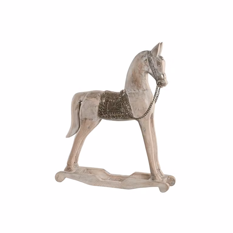 Figura de caballo NIYLO de madera natural en color marrón, An/P/Al: 38 x 10 x 47 cm