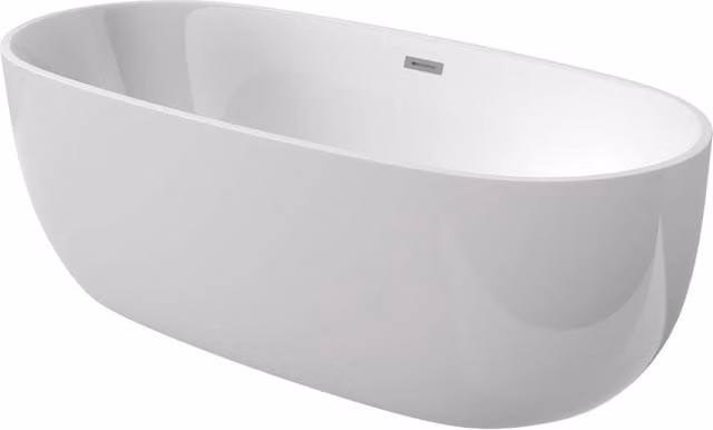 Bañera exenta de acrílico ovalada BuyBath blanca An/P/Al: 160 x 73,5 x 58 cm