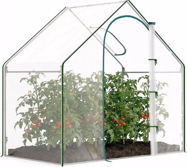 Invernadero de jardín TREETALK para balcón o terraza, impermeable de acero y plástico, verde transparente, An/P/Al: 180 x 100 x 168 cm