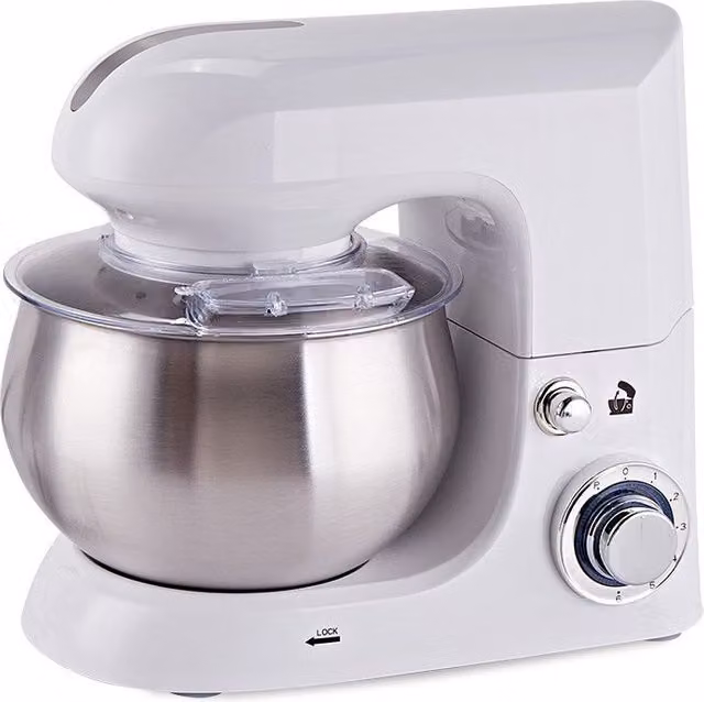 Batidora planetaria Maestro MR-559 de 2000W con bol de 5,0 l en color blanco y acero inoxidable