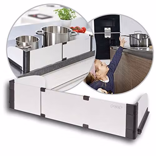 Protector de cocina extensible Reer, plateado, 55-61 cm