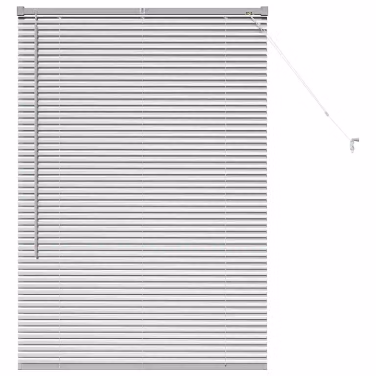 Persiana veneciana de aluminio vidaXL color plateado An/P/Al: 130 x 90 x 2,5 cm