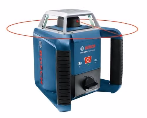 Nivel láser giratorio Bosch Professional GRL 400 H con receptor LR 1 y L-Boxx