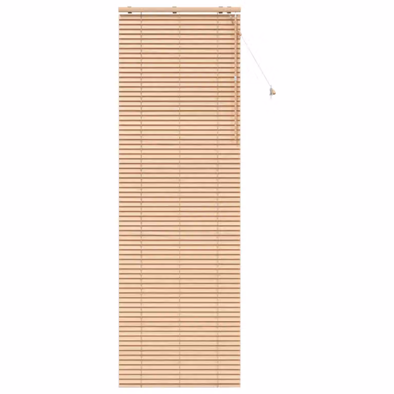 Persiana veneciana de madera vidaXL en color marrón con aspecto de roble, An: 70 cm, Al: 250 cm y lamas de 35 mm