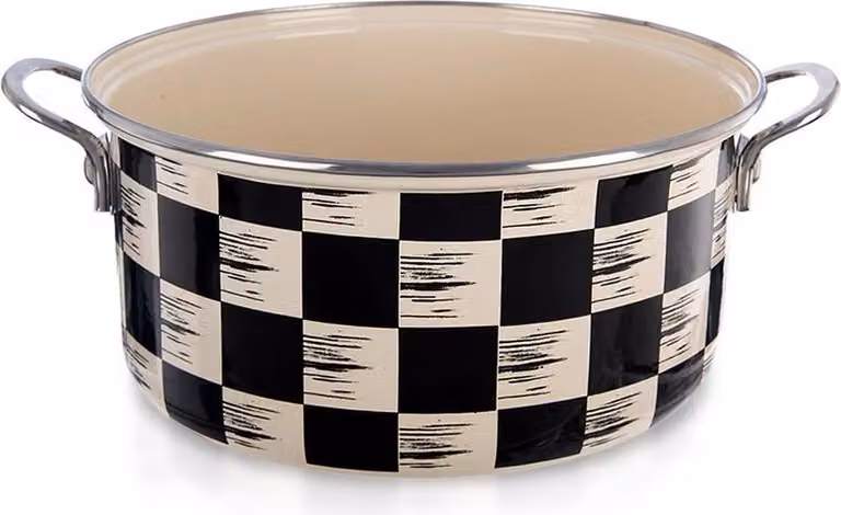 Olla para cocinar Orion con esmalte diseño Damier multicolor de 26 cm y 5 litros