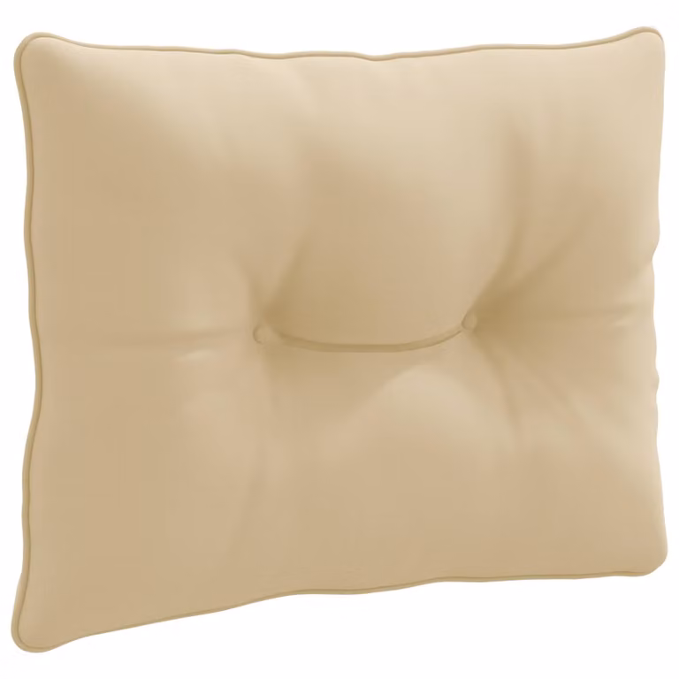 Cojín de respaldo PUTTEN de vidaXL en poliéster color beige, An/P/Al: 50 x 40 x 10 cm