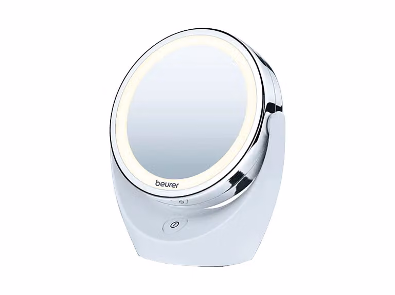 Espejo de sobremesa con luz LED Beurer SR-BS788, redondo, blanco, Diámetro: 11 cm