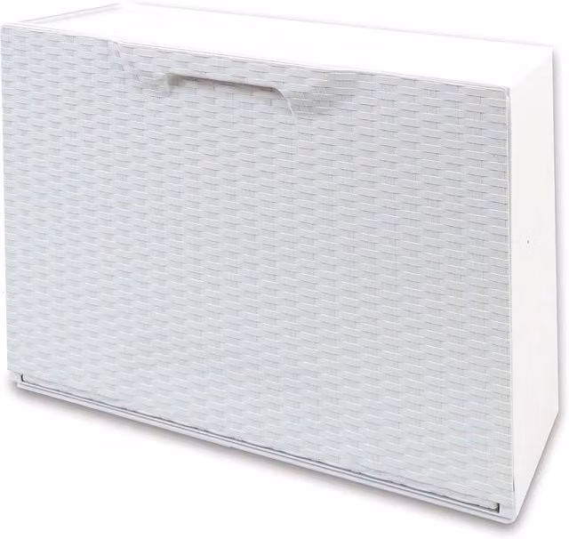 Zapatero Artplast con acabado rattan en polipropileno color blanco An/P/Al: 51 x 17,3 x 40,1 cm