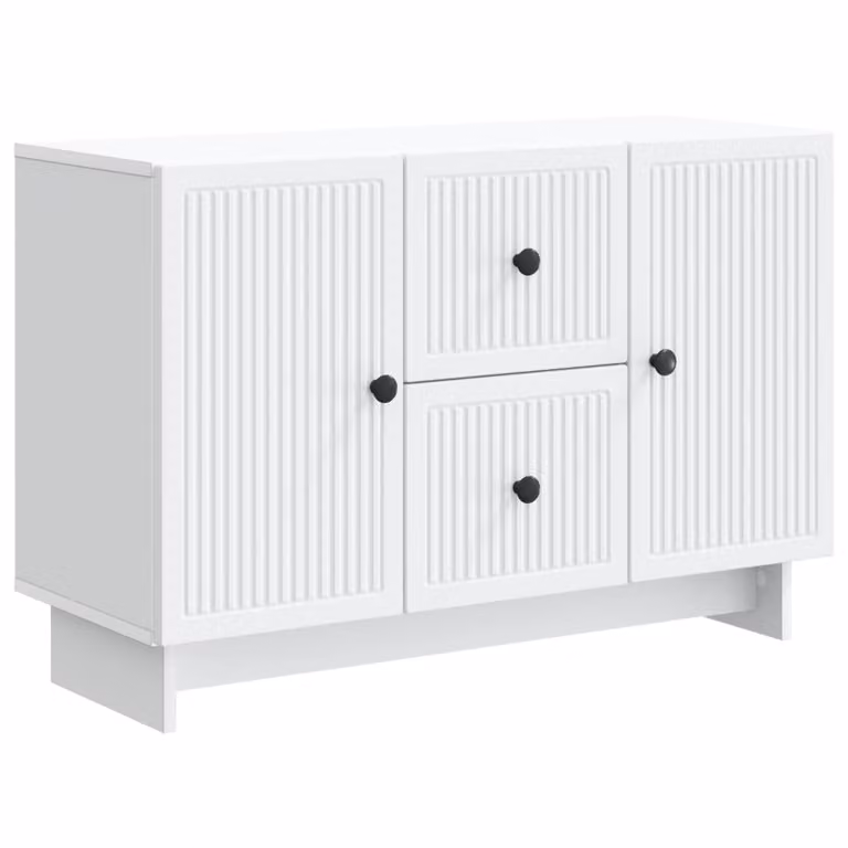 Aparador moderno vidaXL en color blanco de madera de ingeniería MDF An/P/Al: 89 x 34,5 x 60 cm