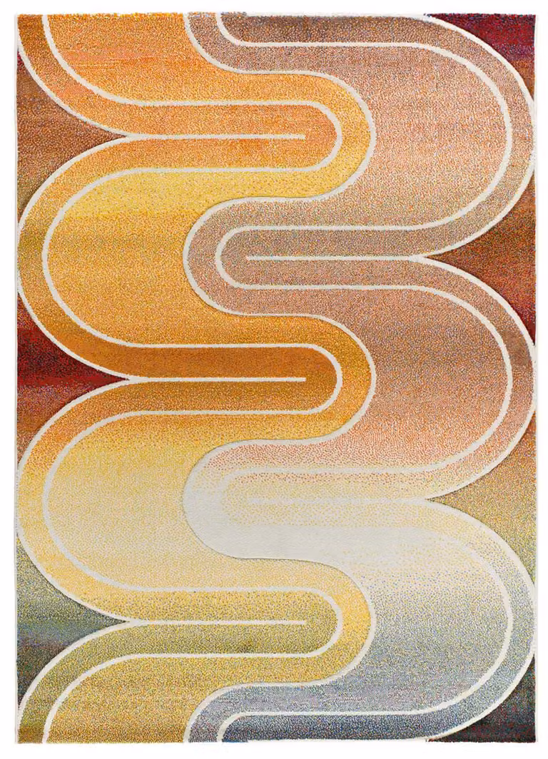 Alfombra geométrica retro multicolor Atticgo An/P: 120 x 170 cm