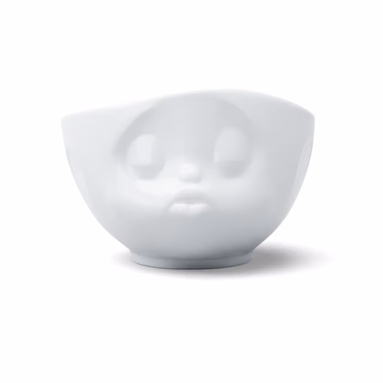Bol de cereales Bisou de Pylones en porcelana blanca An/P/Al: 15 x 10 x 10 cm