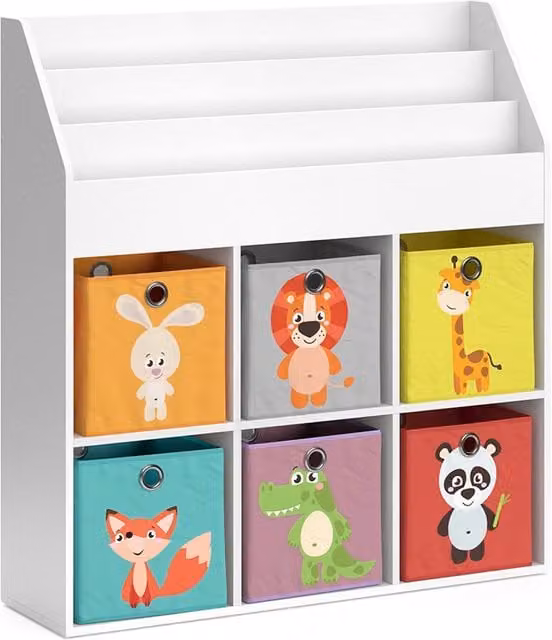 Estantería infantil Luigi de Vicco en color blanco, An/P/Al: 107.2 x 31.2 x 114.2 cm
