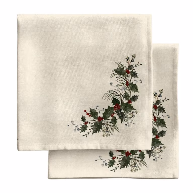 Pack de 2 servilletas florales Muare Home de algodón multicolor de 43 x 43 cm