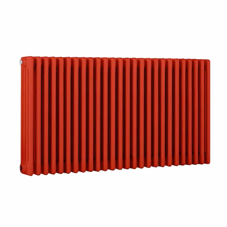Radiador de columnas horizontal Hudson Reed en acero color rojo, An/Al: 119 x 60 cm
