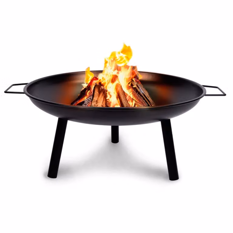 Cuenco de fuego Alpina en color negro de acero para adultos An/P/Al: 61 x 61 x 29 cm