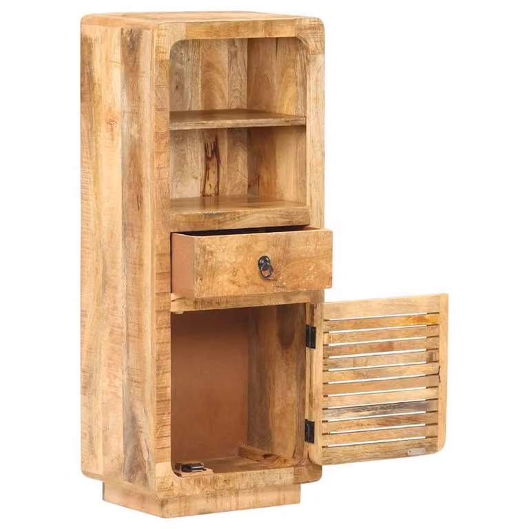 Aparador rústico de madera de mango color marrón vidaXL An/P/Al: 45 x 32 x 110 cm