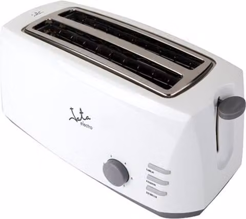 Tostador de pan Jata TT584 de 1400W con 2 ranuras en color blanco
