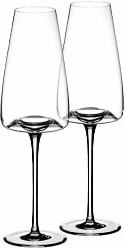 Juego de 2 copas de vino Zieher Rich Vision transparentes de cristal sin plomo