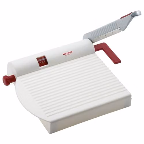 Cortador de queso y verduras Westmark Fromarex con grosor de corte ajustable, blanco, rojo y plata
