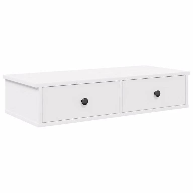 Estante de pared con cajones vidaxl de madera MDF en color blanco