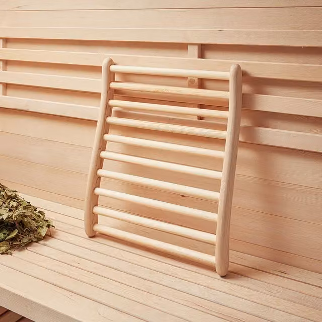 Set de 2 respaldos de sauna VITA de Home Deluxe en madera color beige