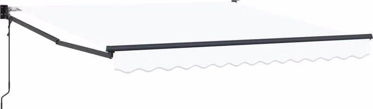 Toldo retráctil Syfax de aluminio y poliéster en color blanco, An/P/Al: 300 x 250 x 165 cm