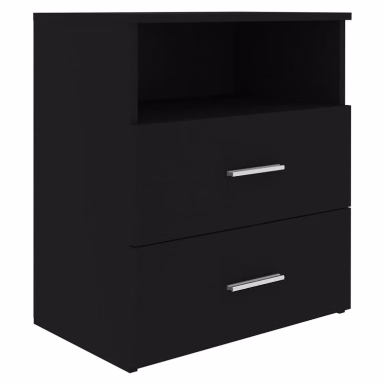 Mesita de noche Maison Chic de madera en color negro, estilo escandinavo, An/P/Al: 50 x 32 x 60 cm
