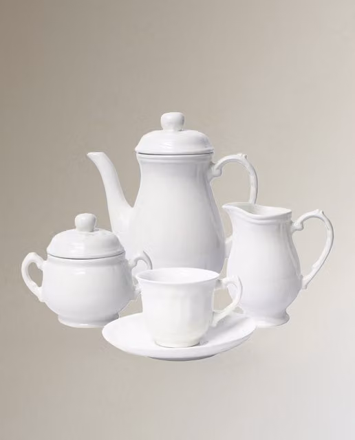 Juego de café de porcelana San Claudio Naranco Blanco para adultos