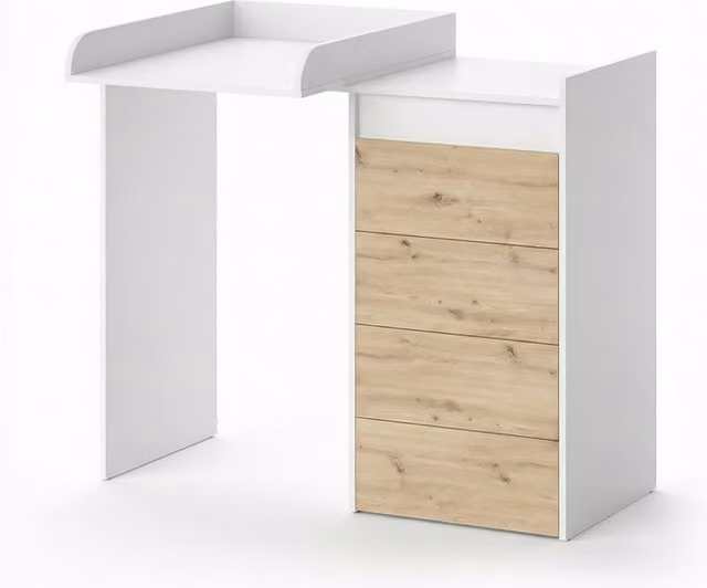 Armario para lavadora Vicco Alf blanco con 4 cajones An/P/Al: 116 x 50 x 98 cm