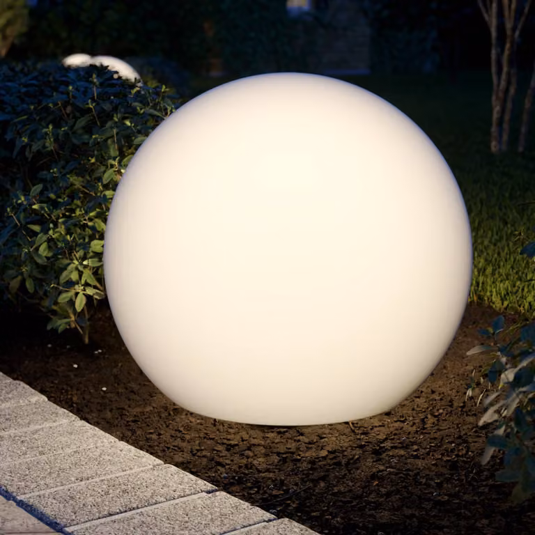 Lámpara de globo Cumulus L de Nowodvorski Lighting para jardín y terraza, color blanco, plástico, IP44, con casquillo E27 y diámetro de 60 cm