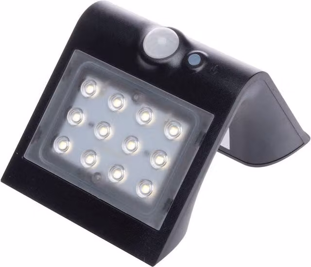 Lámpara solar LED Butterfly Eko3867 de Eko-Light en color negro con sensor de movimiento y crepúsculo para exterior