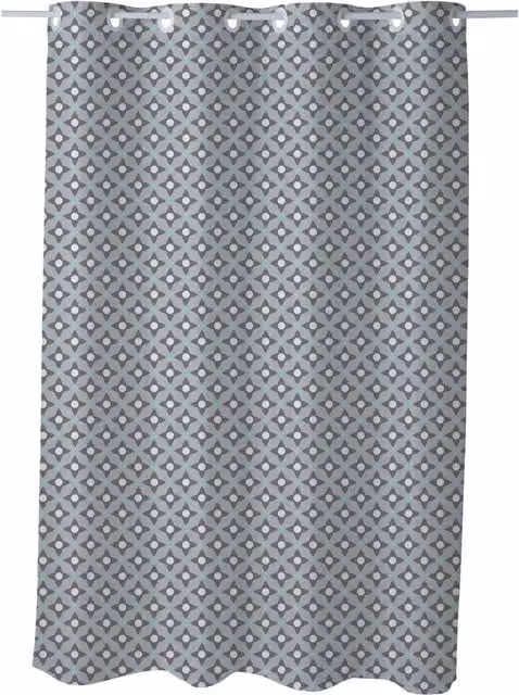 Cortina de ducha impermeable Guy Levasseur con estampado geométrico en gris de poliéster An/P/Al: 180 x 180 x 200 cm