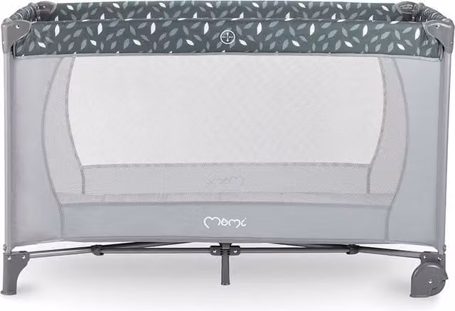 Cuna de bebé Momi Loze00015 gris con diseño floral de 60 x 120 cm