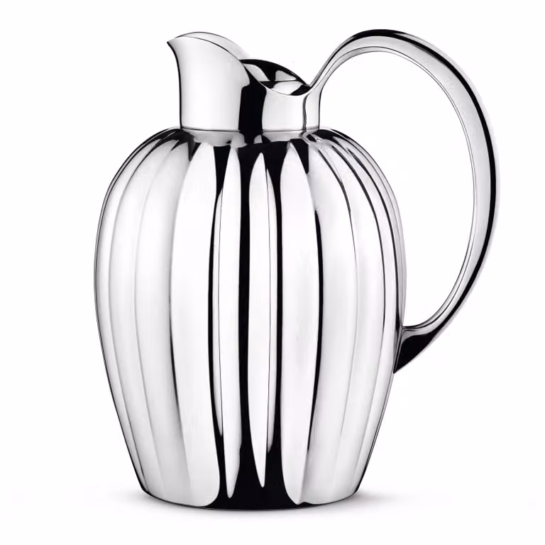 Jarra térmica Georg Jensen Bernadotte con tapa en acero inoxidable color plata de 1 l