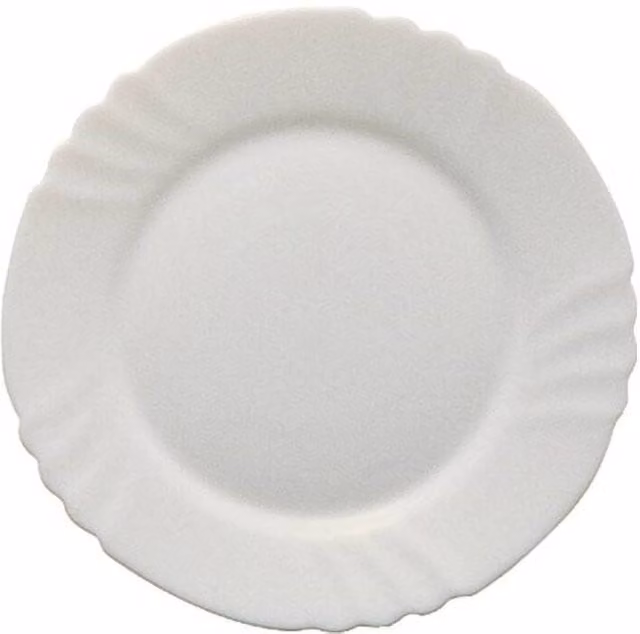 Set de 6 platos de postre Ebro Frutta de VDS en color blanco y plata, Diámetro: 20 cm