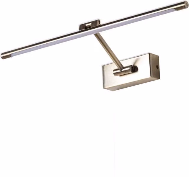 Aplique LED articulado ALPINALUZ para cuadros en aluminio color bronce de 48 cm, 10W y luz cálida 2700K