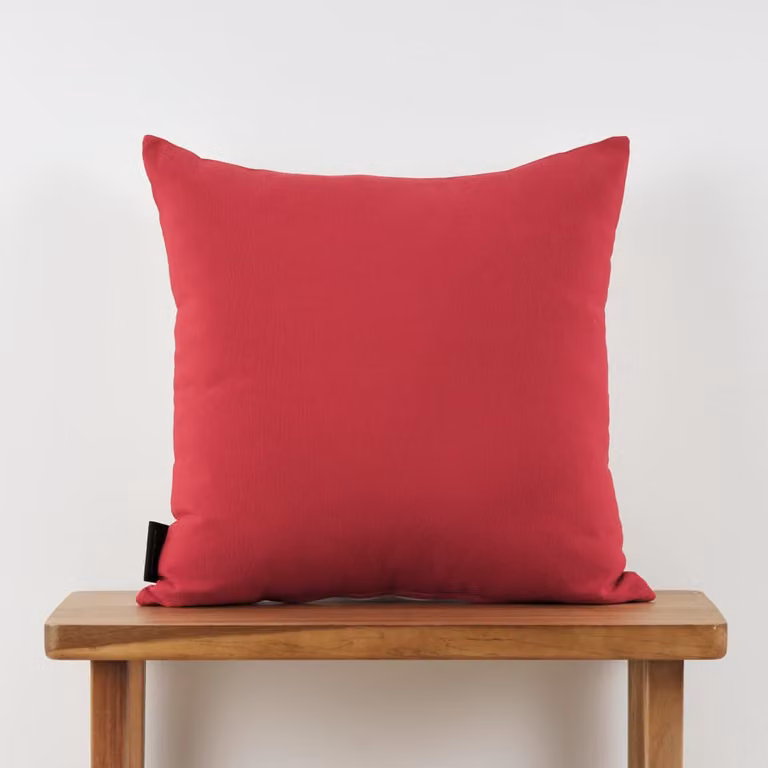 Funda de cojín de Navidad Muare Home en jacquard reversible de algodón, color rojo, 45 x 45 cm