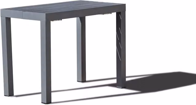 Mesa de jardín extensible Olhao de Concept-usine en aluminio gris mate para 2 a 6 personas