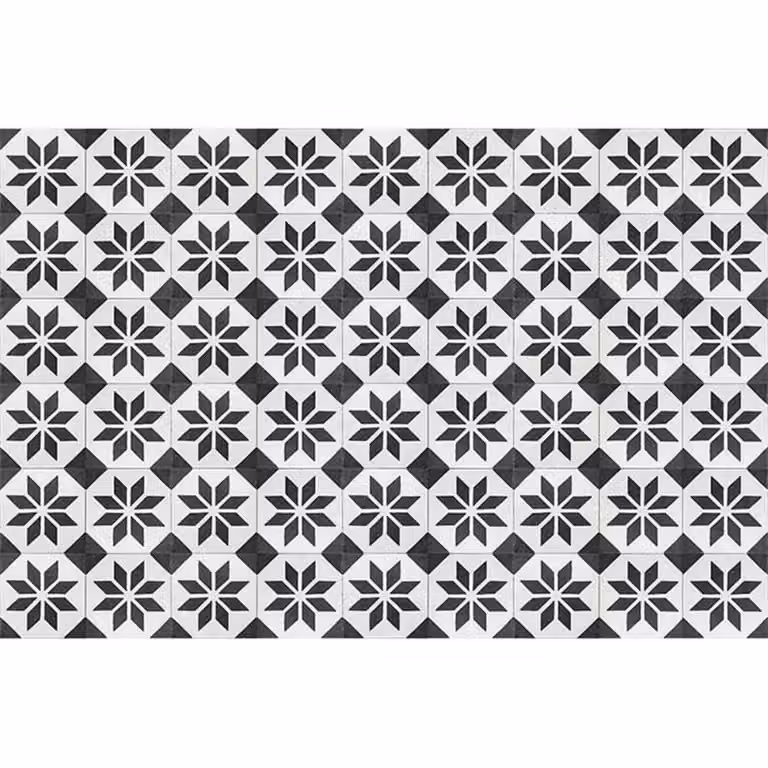Alfombra retro negra de polipropileno lavable y antideslizante, An x Al: 196 x 130 cm