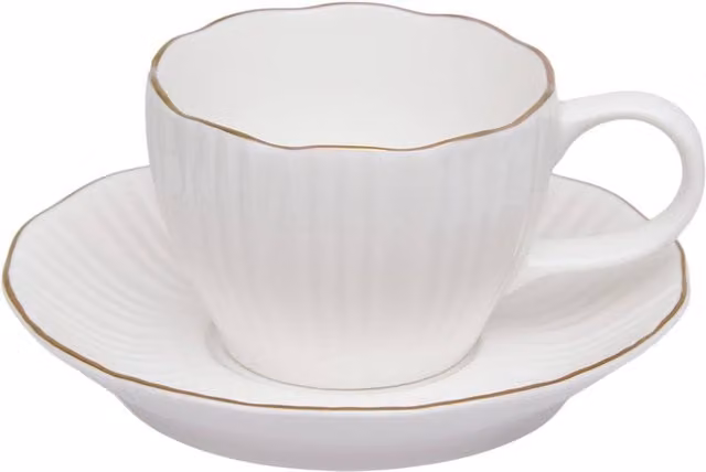 Taza Daphné de Atmosphera en color blanco, 130 ml
