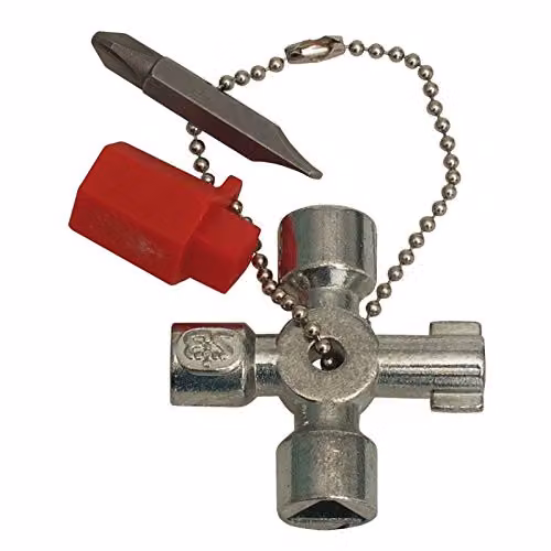 Llave para gabinete de metal color plata de la marca PK