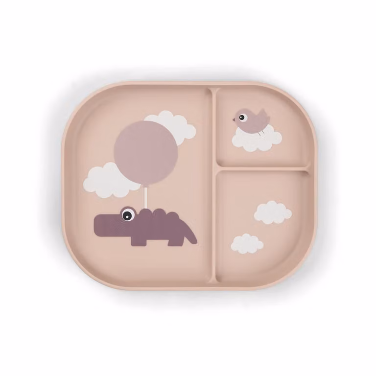 Plato infantil Happy Clouds Foodie de Done by deer en color rosa, An/P/Al: 18 x 22 x 22 cm