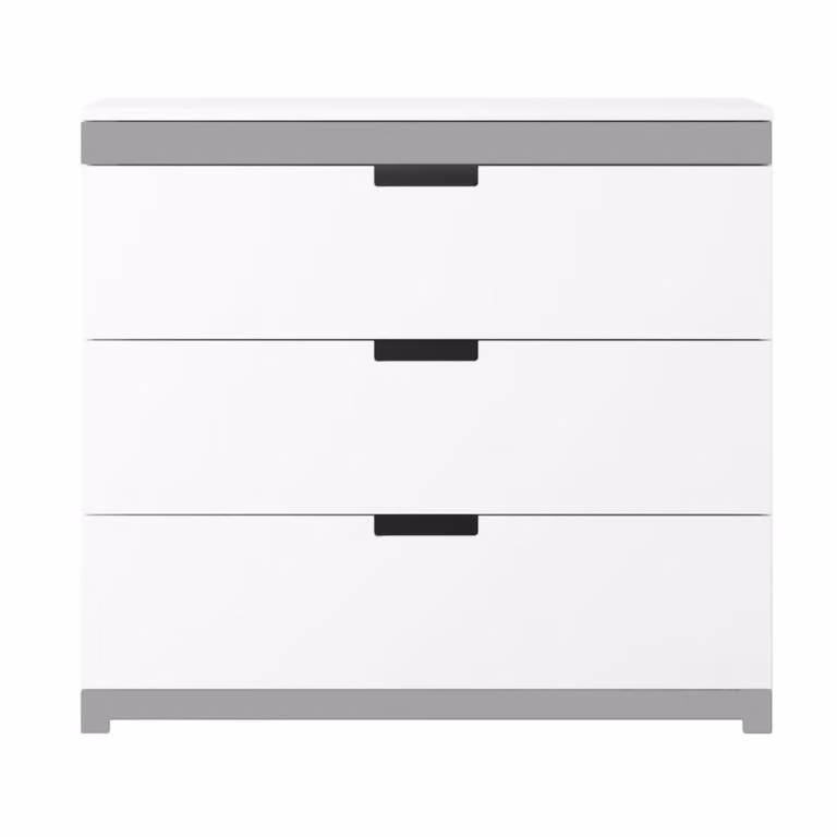 Cómoda infantil Kocot Kids en color blanco con cajones de cierre suave An/P/Al: 81 x 41 x 81 cm